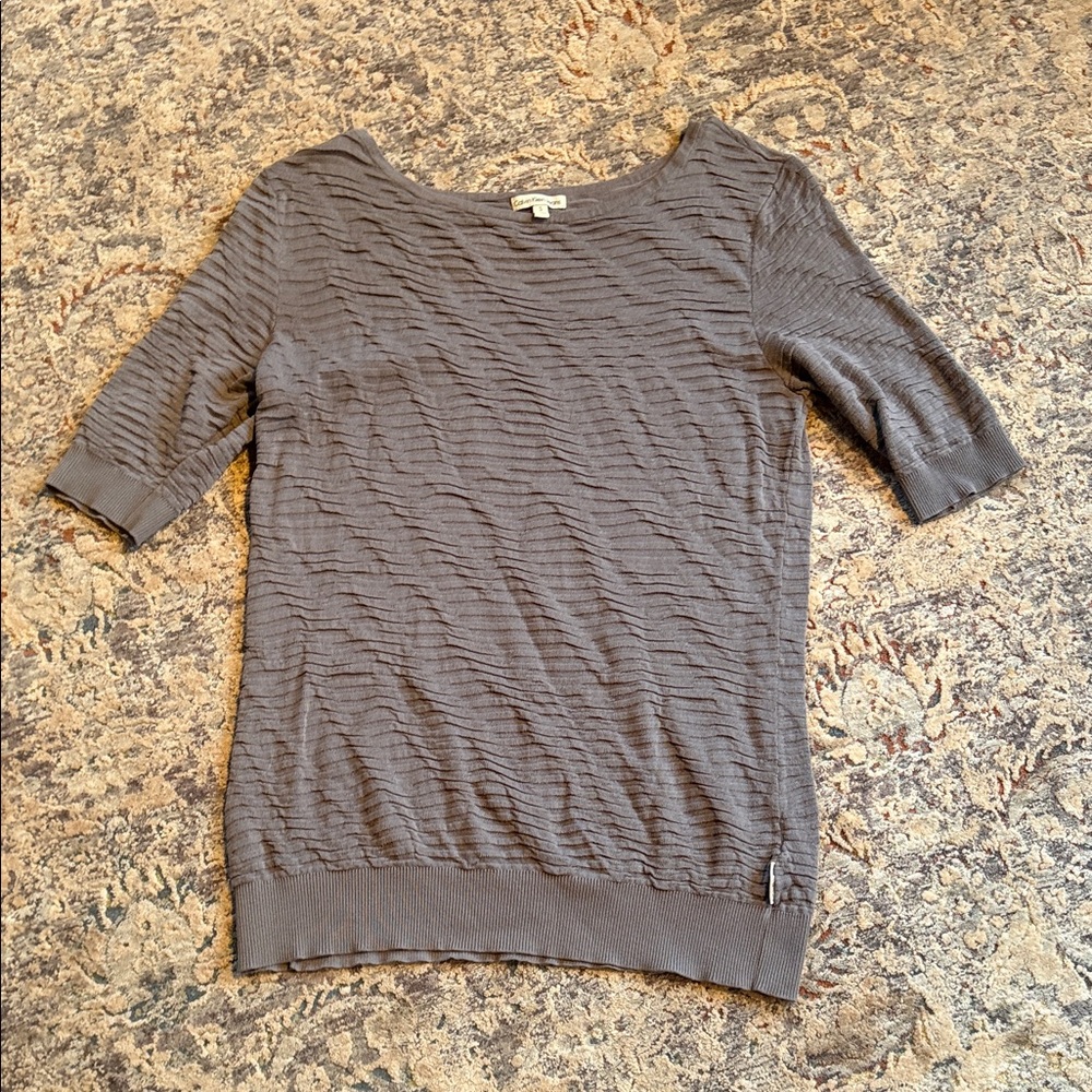 Calvin Klein Jeans Gray Textured Top